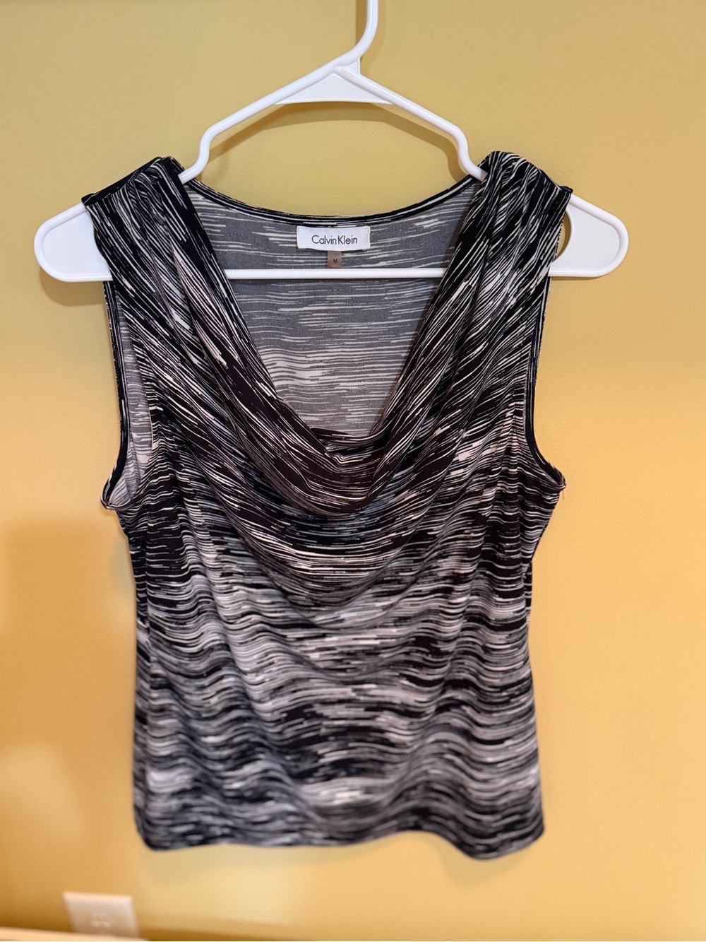 Calvin Klein Black & White Office-ready Cowl Neck Camisole